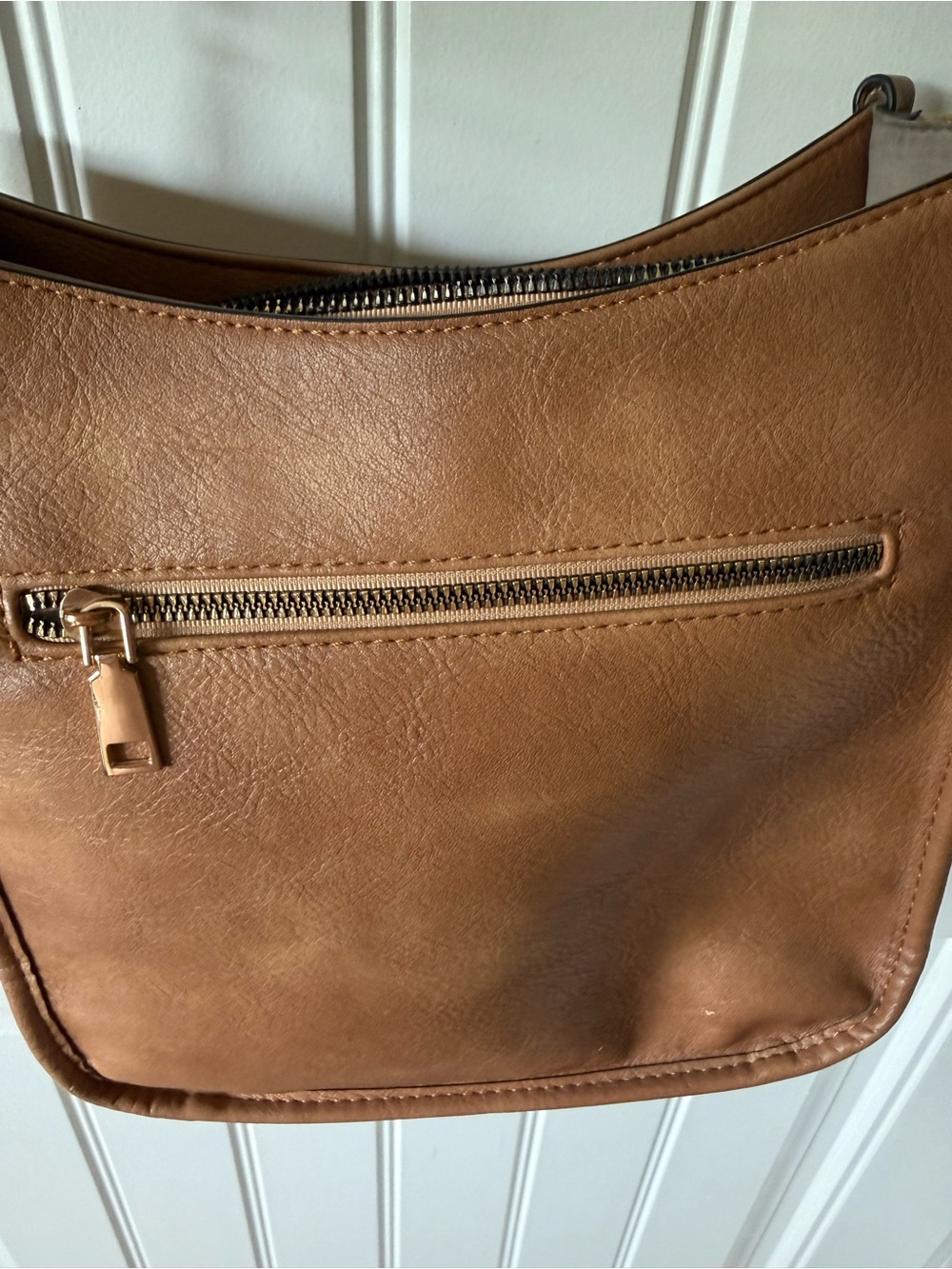 Telena brand Tan/Brown Leather Crossbody Bag - Picture 8 of 11